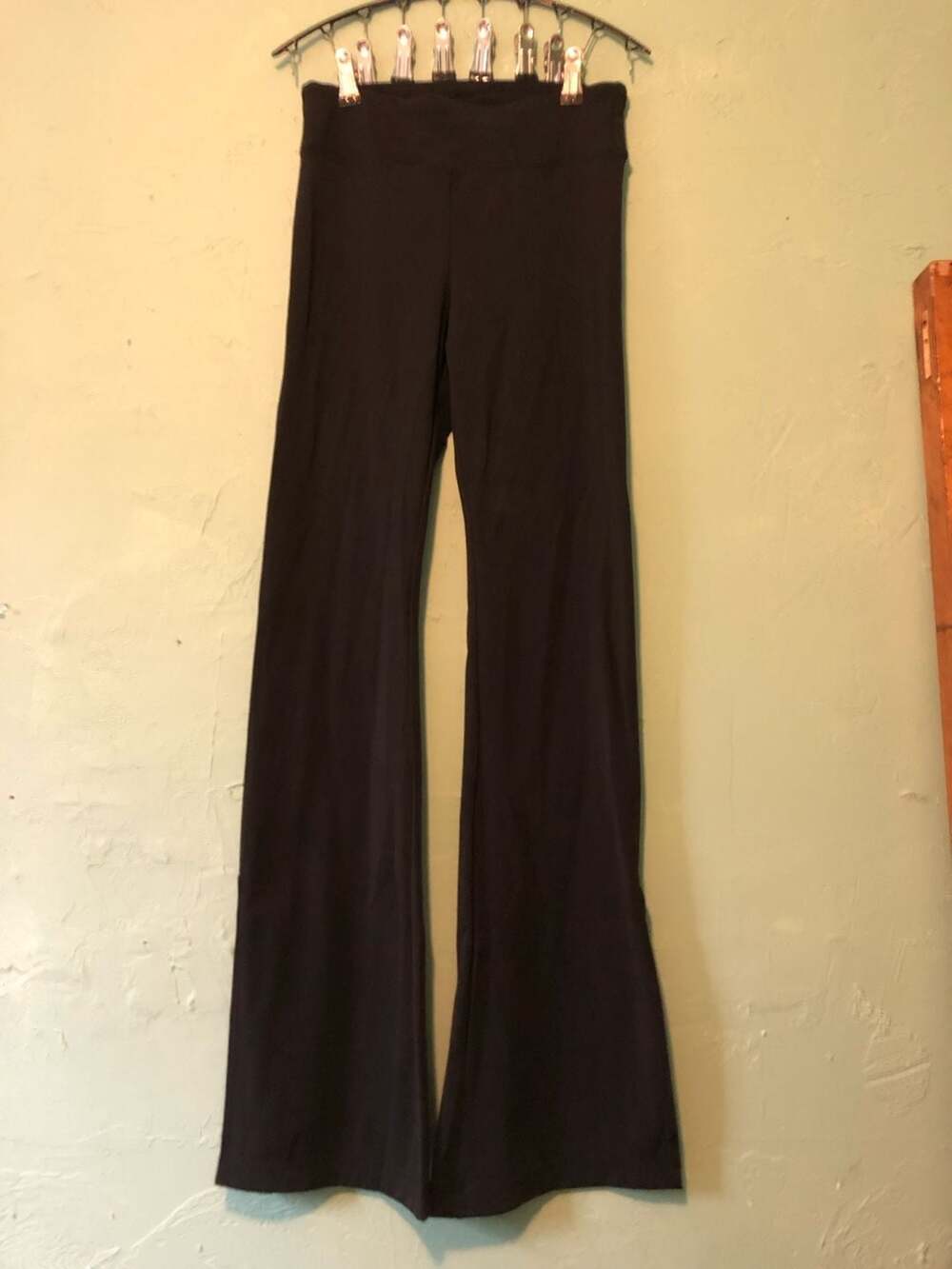 Koral Black Flare Leggings with Side Slits Small